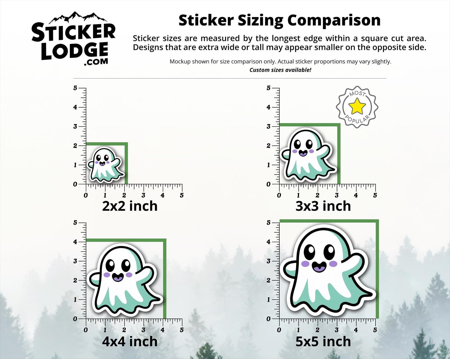 Halloween Kawaii Ghost Vinyl Sticker