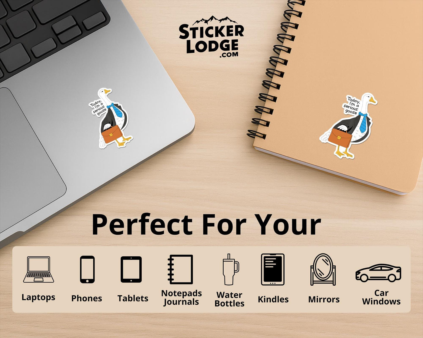 Serious Goose Vinyl Sticker