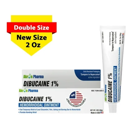 Dibucaine 1% Hemorrhoidal & Topical Analgesic Ointment – 2 Oz
