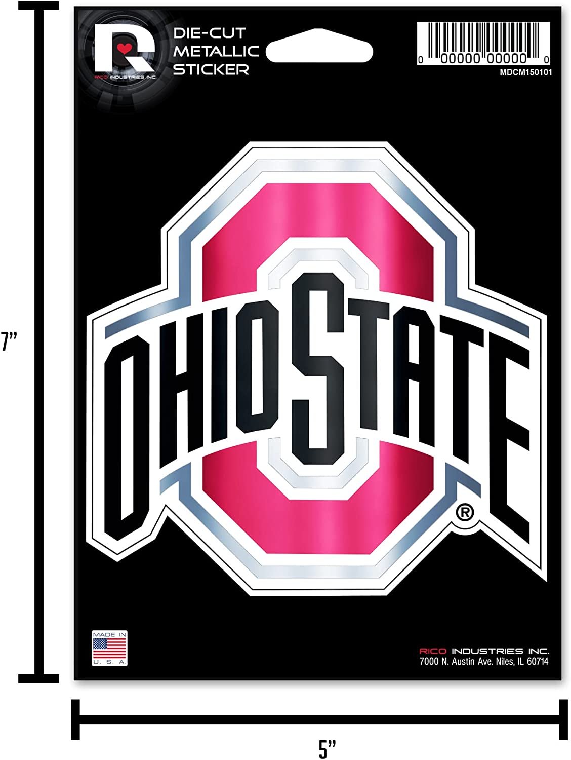 Kansas State University Wildcats 5 Inch Decal Sticker Die Cut Chrome Metallic Shimmer Design