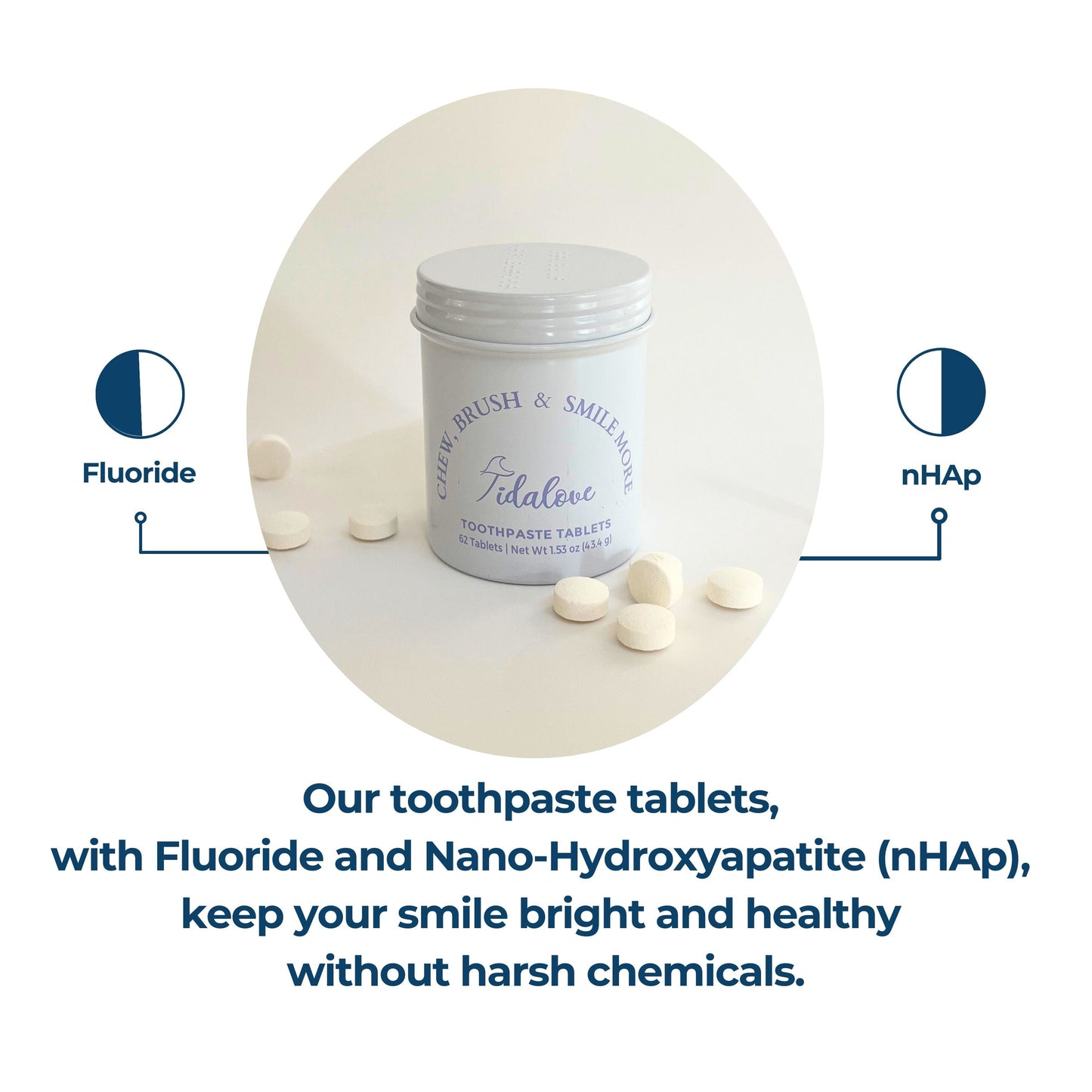 Cool Mint Fluoride Toothpaste Tablets