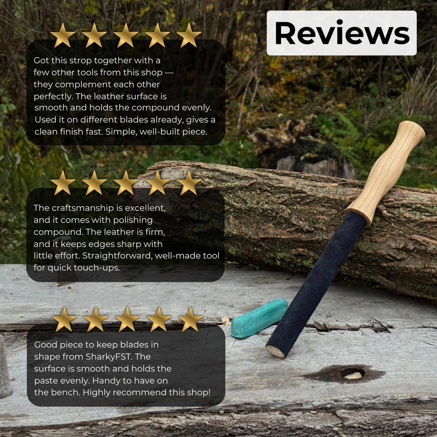 Round Leather Strop For Knife Sharpening