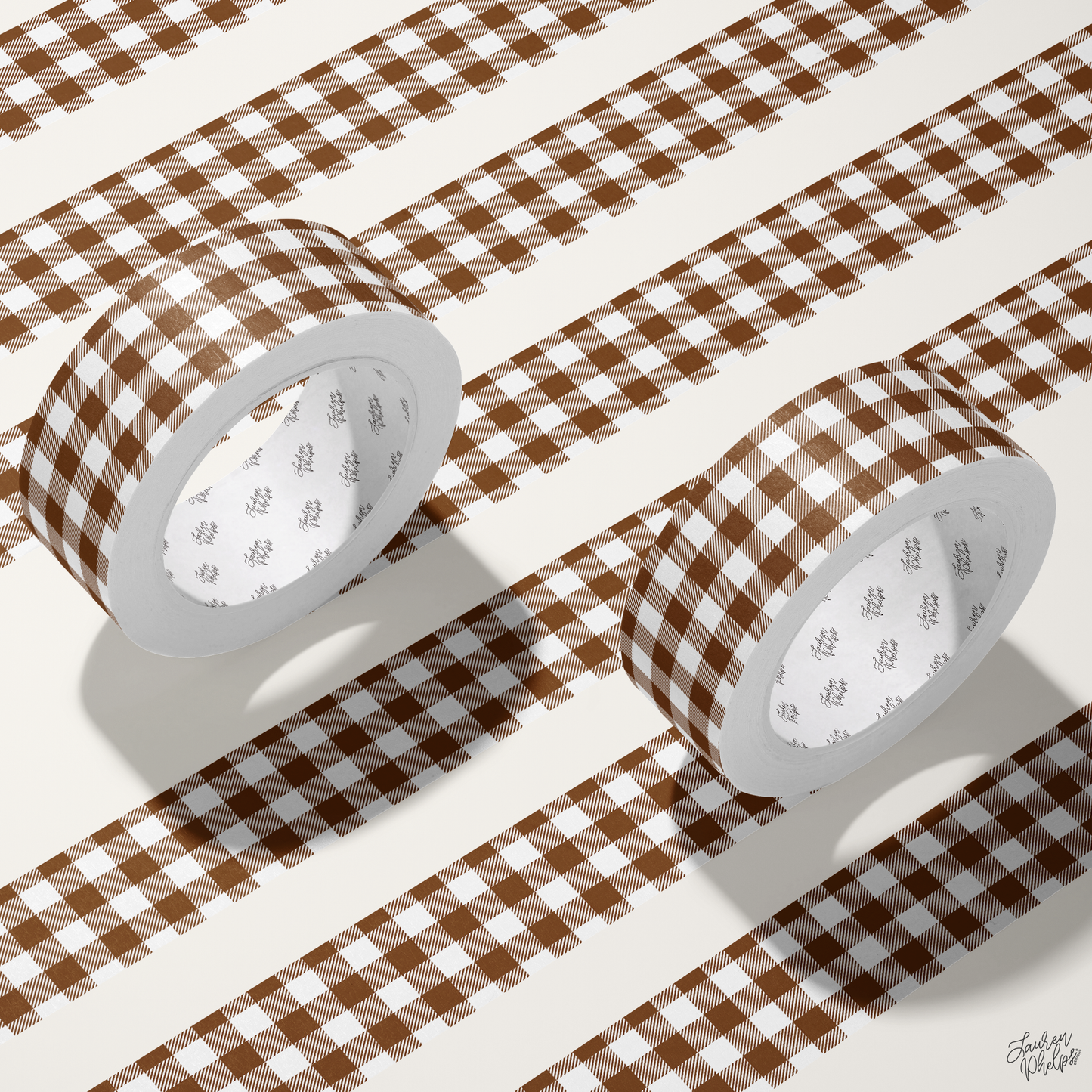 Chocolate Buffalo Check 15mm washi