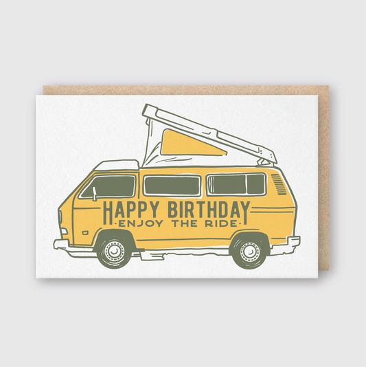 Camper Van Birthday Greeting Card