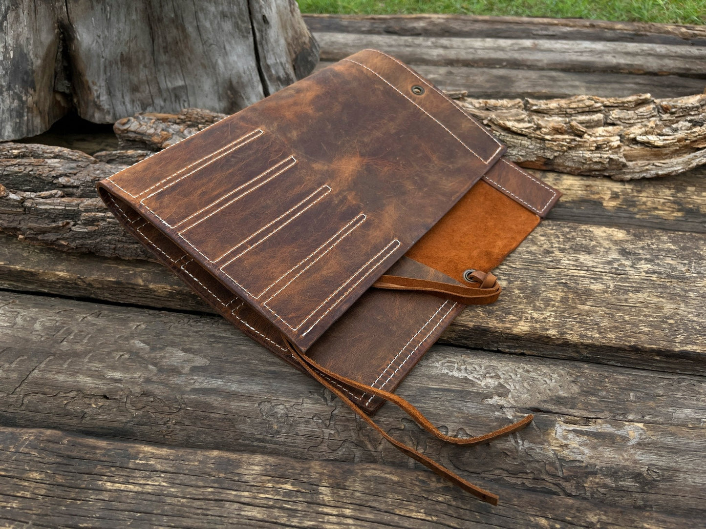 10 Pocket Leather Chisel Roll