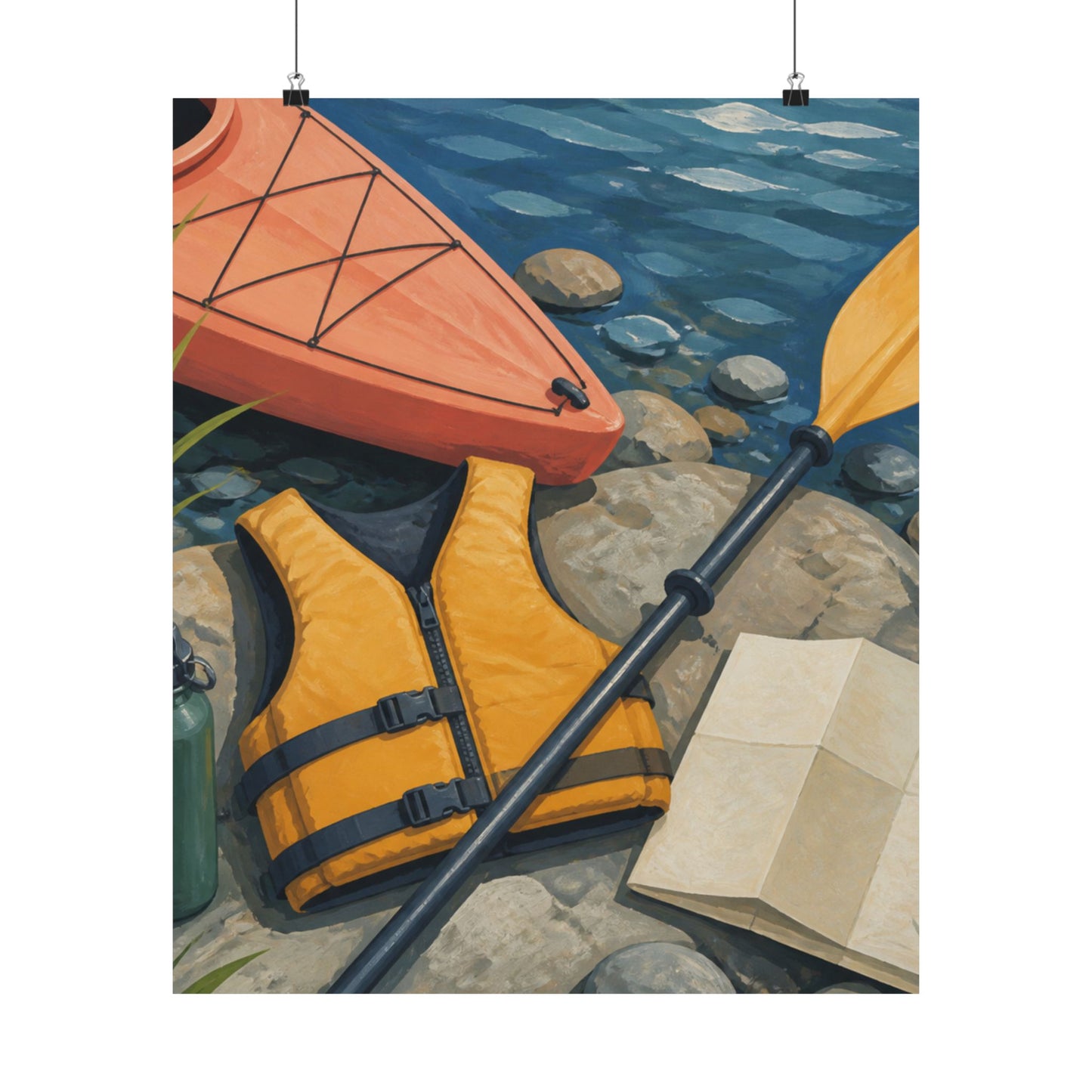 Calm Kayaking Adventure Art Poster
