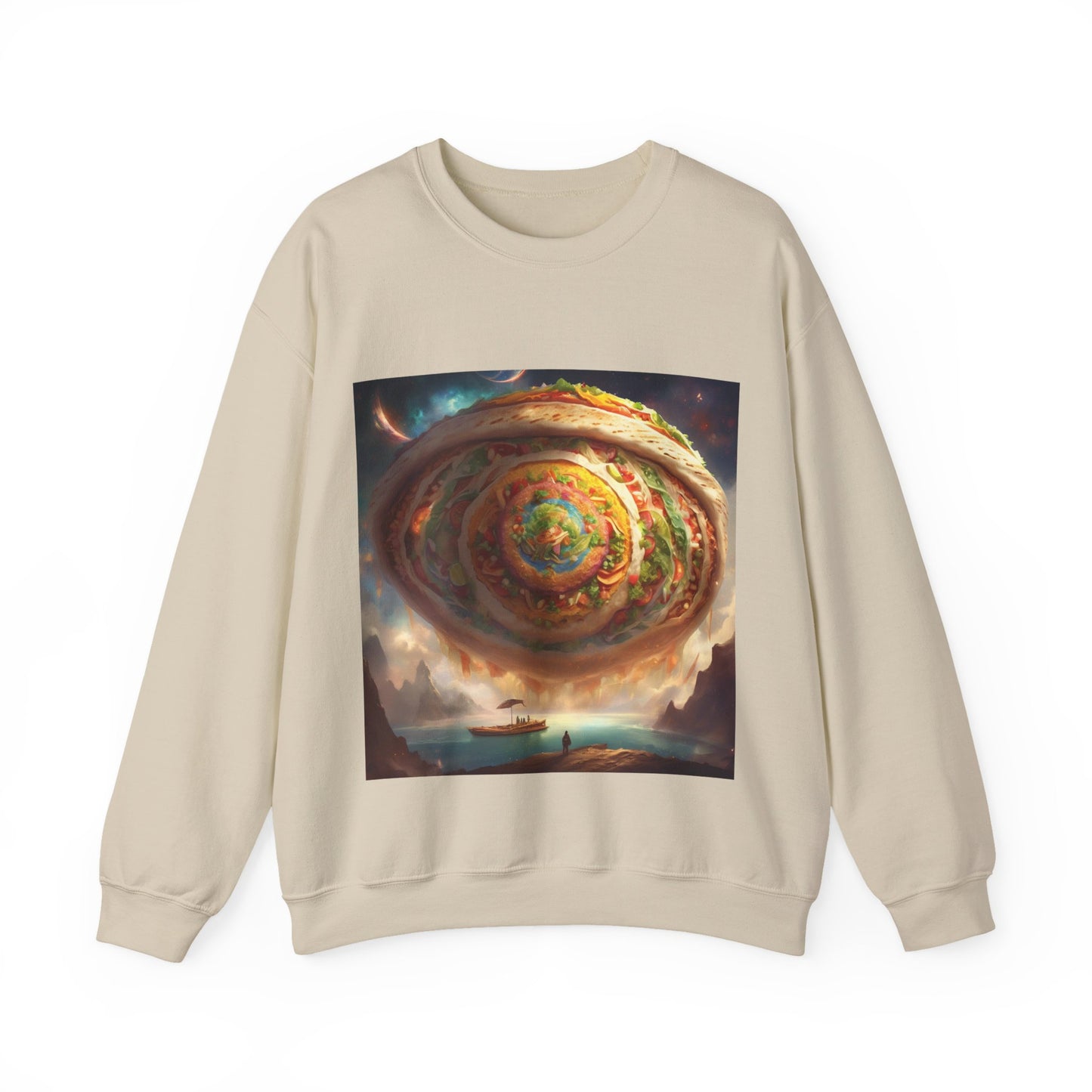 Cosmic Taco Portal Surreal Food Fantasy Art Sweatshirt