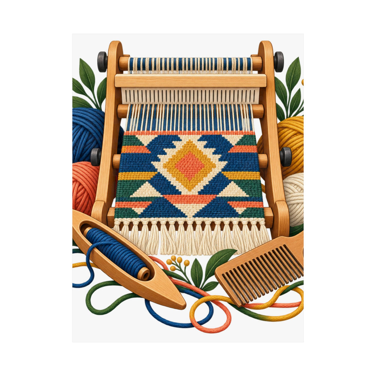 Geometric Hand Weaving Workshop Poster