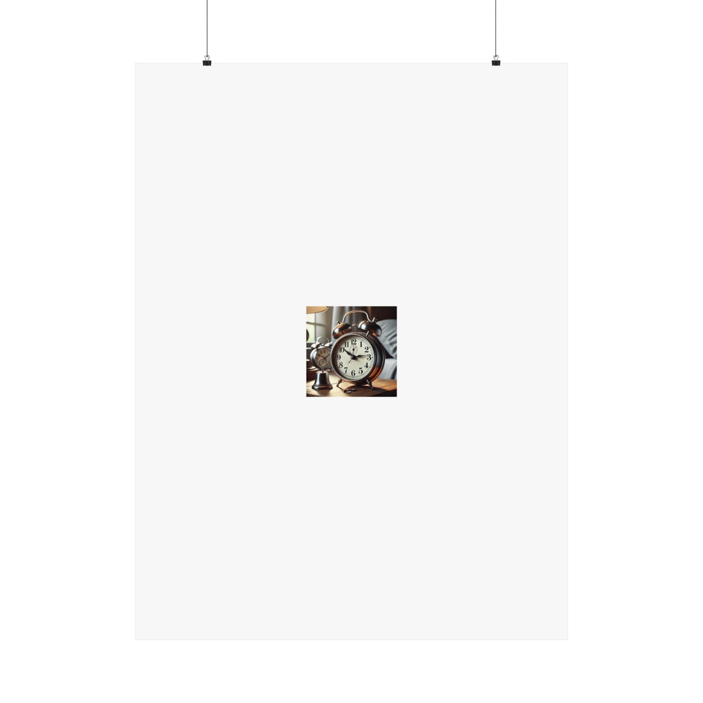 Vintage Alarm Clock Morning Routine Classic Clock Poster