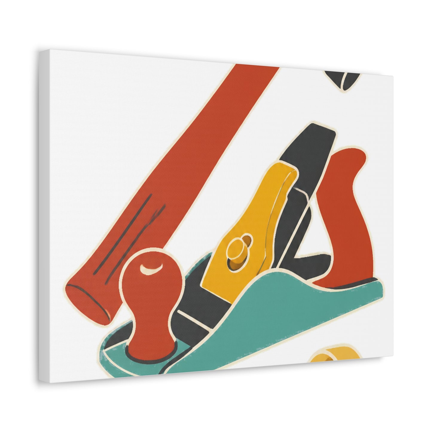 Carpenter Hammer Hand Plane Woodworking Canvas Art