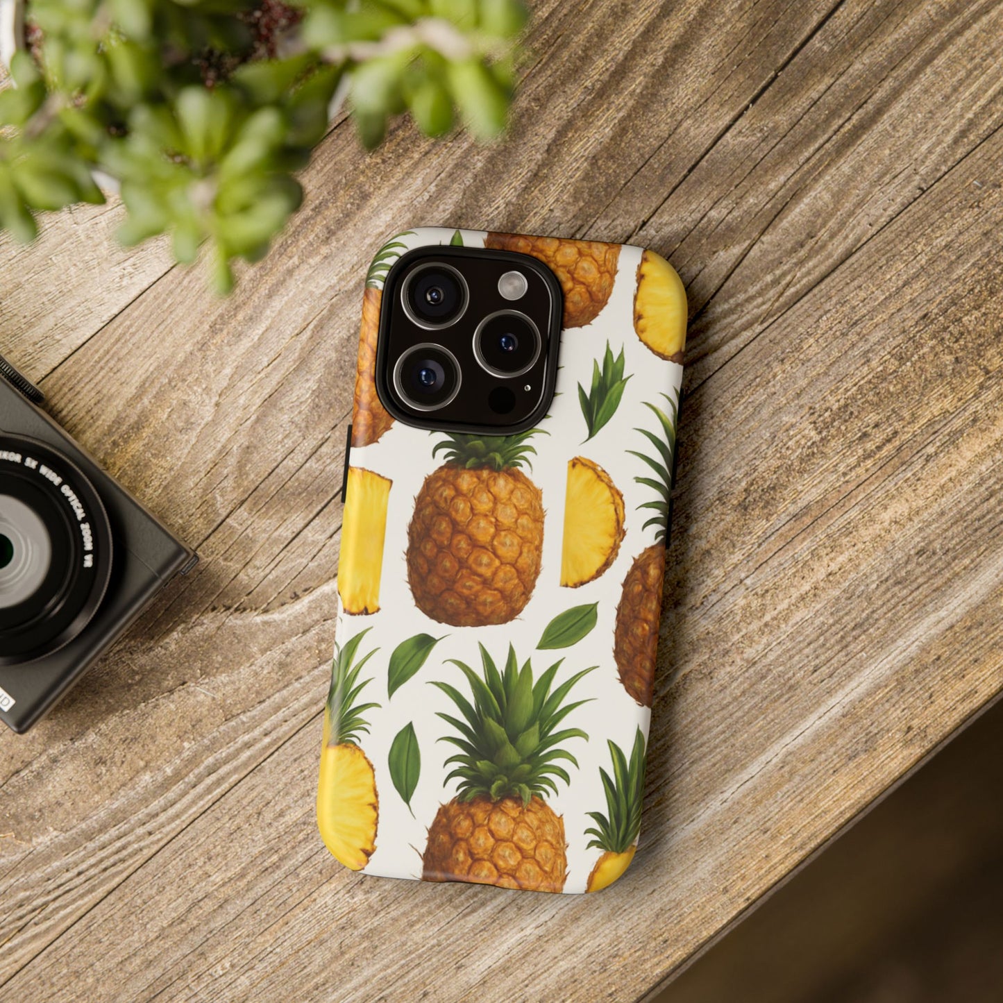 Pineapple Phone Case - Tough Cases, Tropical Phone Cover, Summer Vibe Accessories, Cute Pineapple Design, Fun Gift for Fruit Lovers