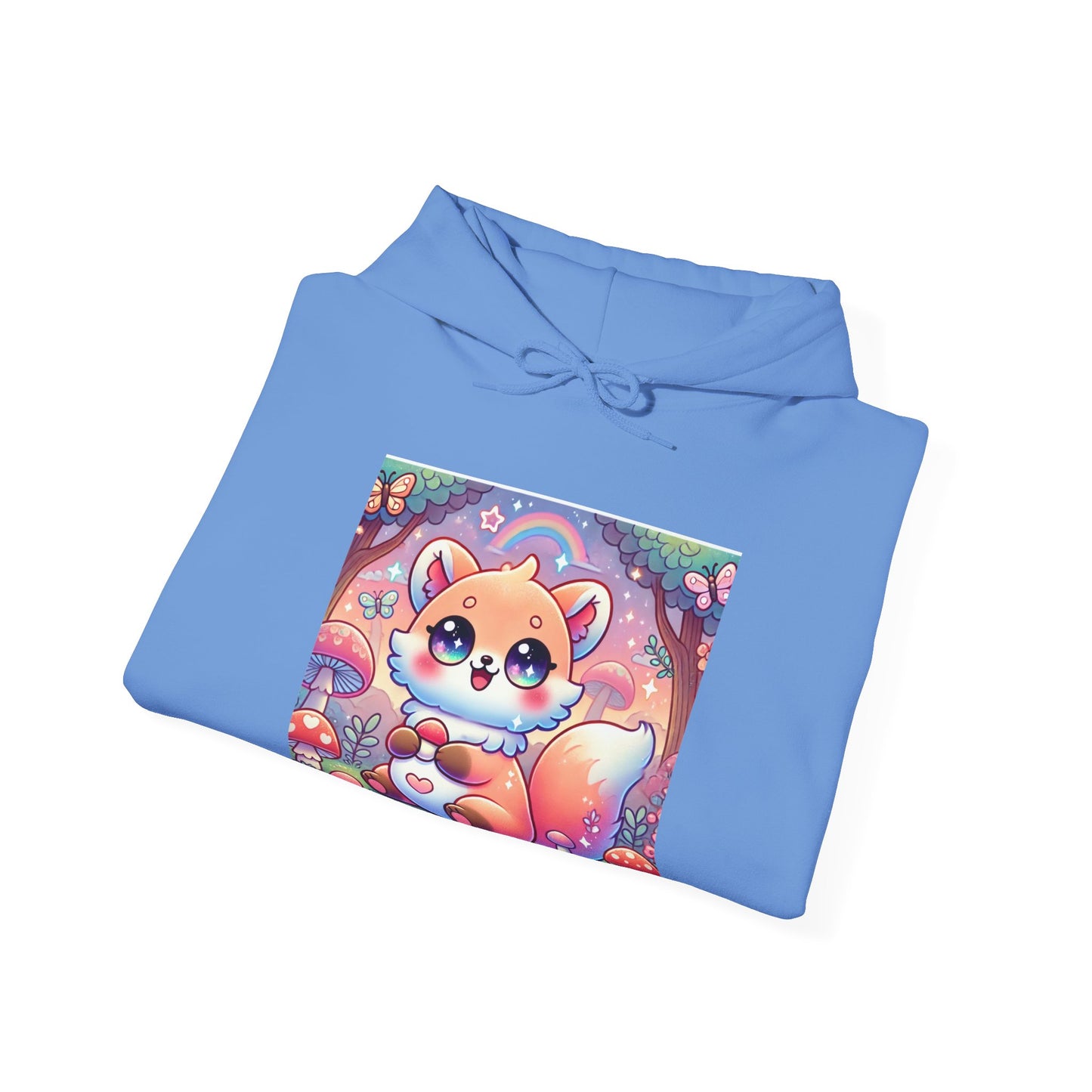 Pastel Woodland Fox Mushroom Kawaii Hoodie