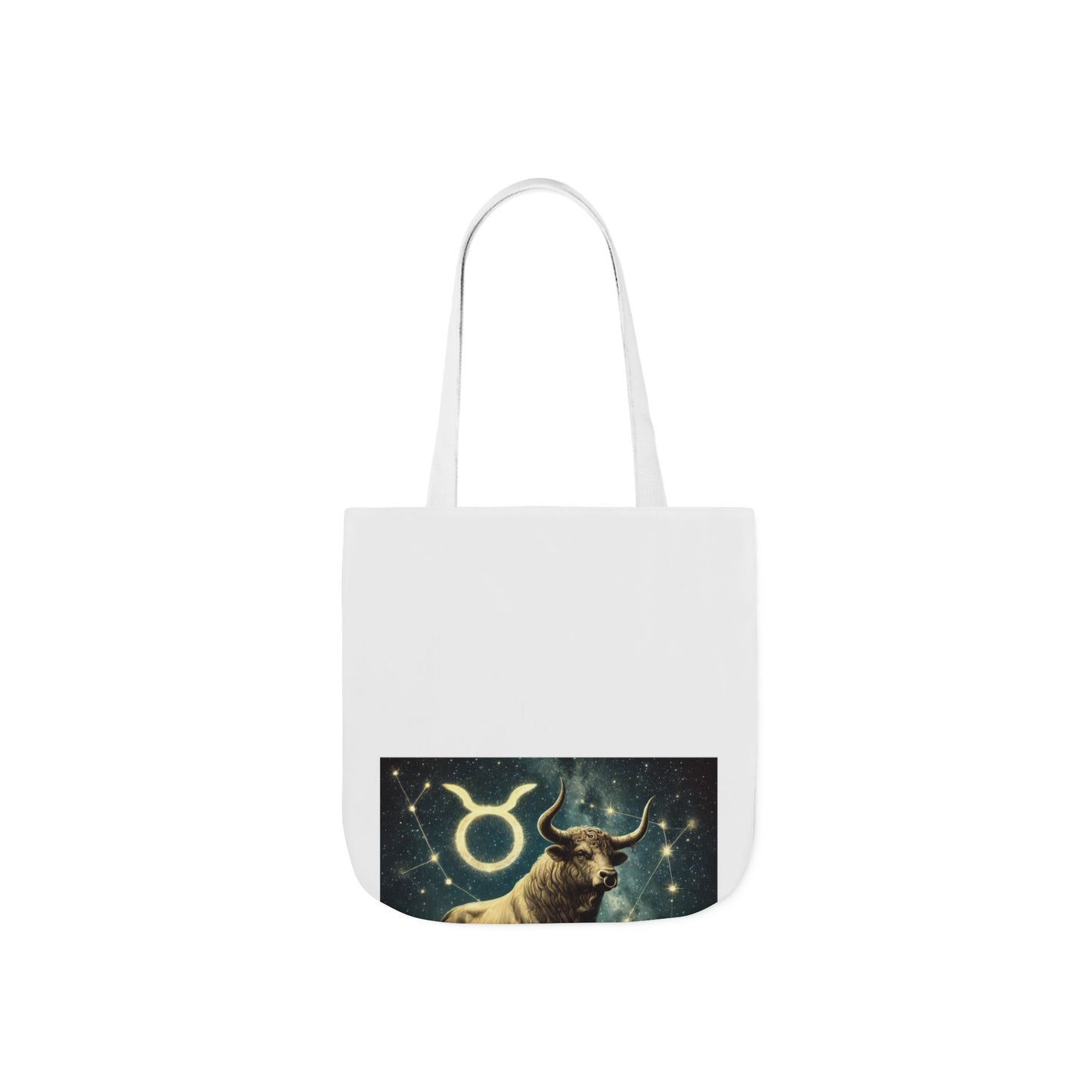 Taurus Bull Constellation Celestial Canvas Tote Bag