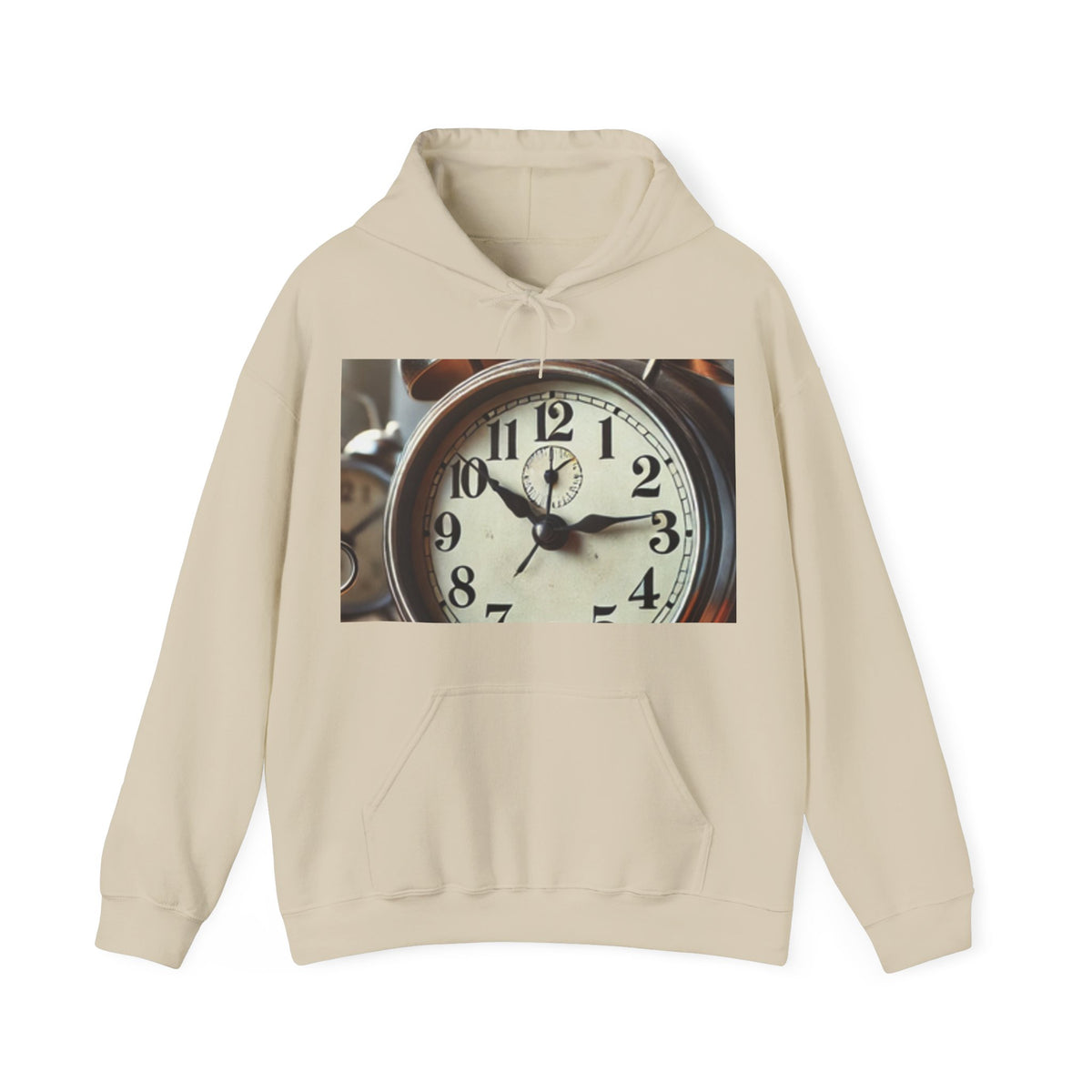 Vintage Alarm Clock Morning Routine Cozy Hoodie