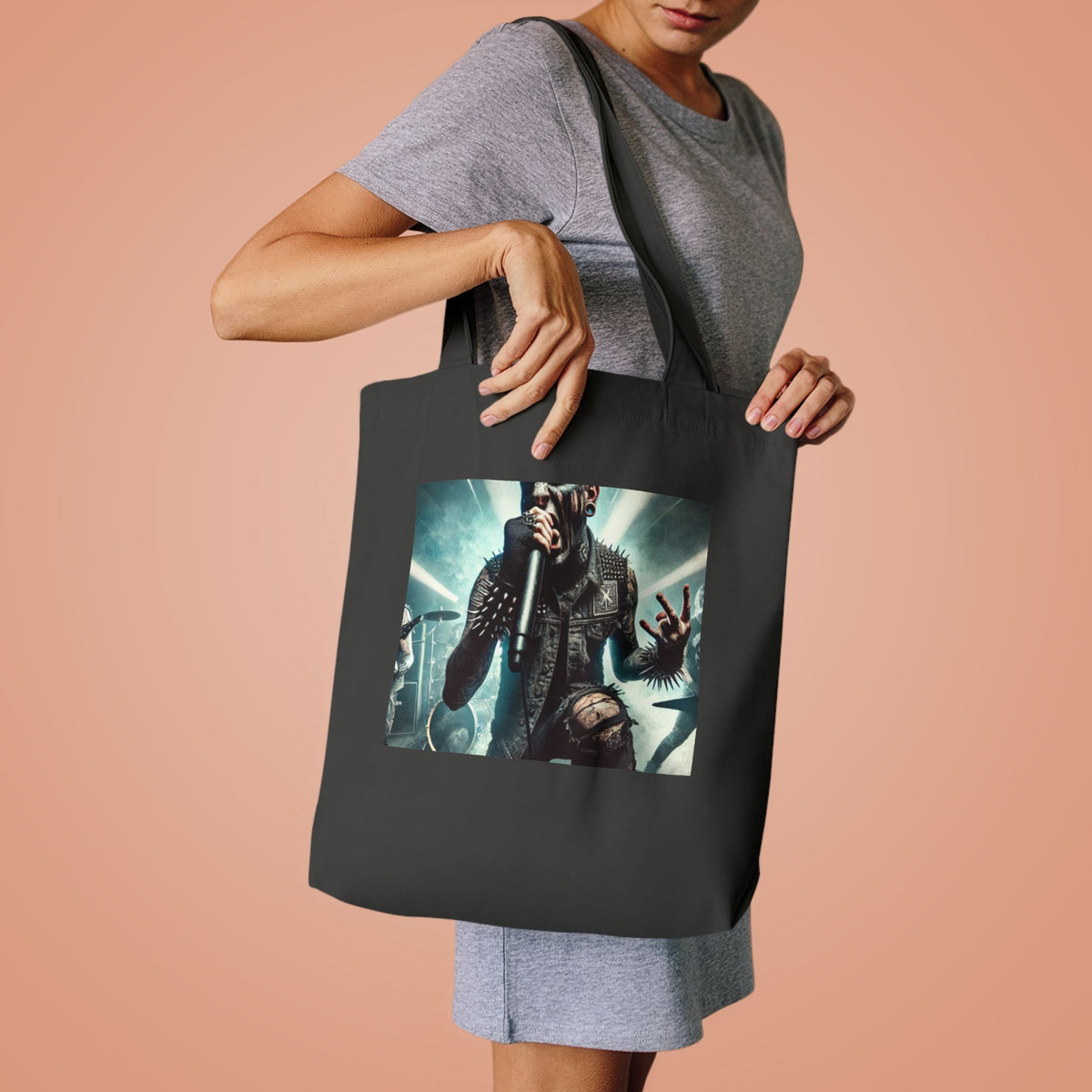 Punk Rock Vocalist Stage Energy Music Tote Bag