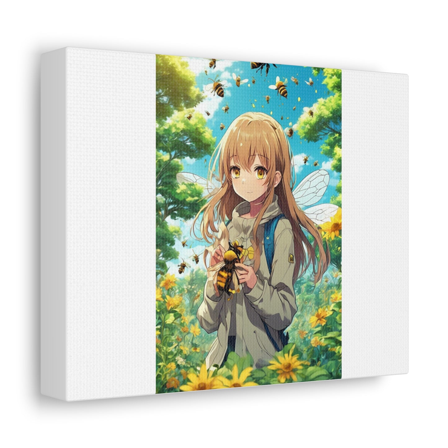Bee Fairy Garden Anime Nature Art Canvas