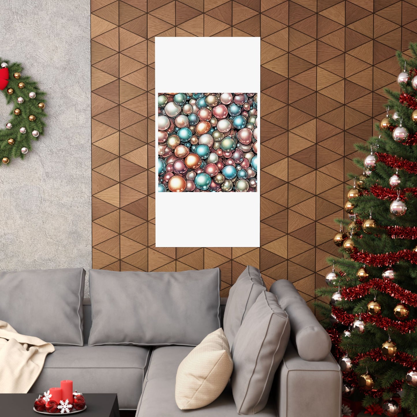 Rainbow Pearl Marble Abstract Gift Art Poster