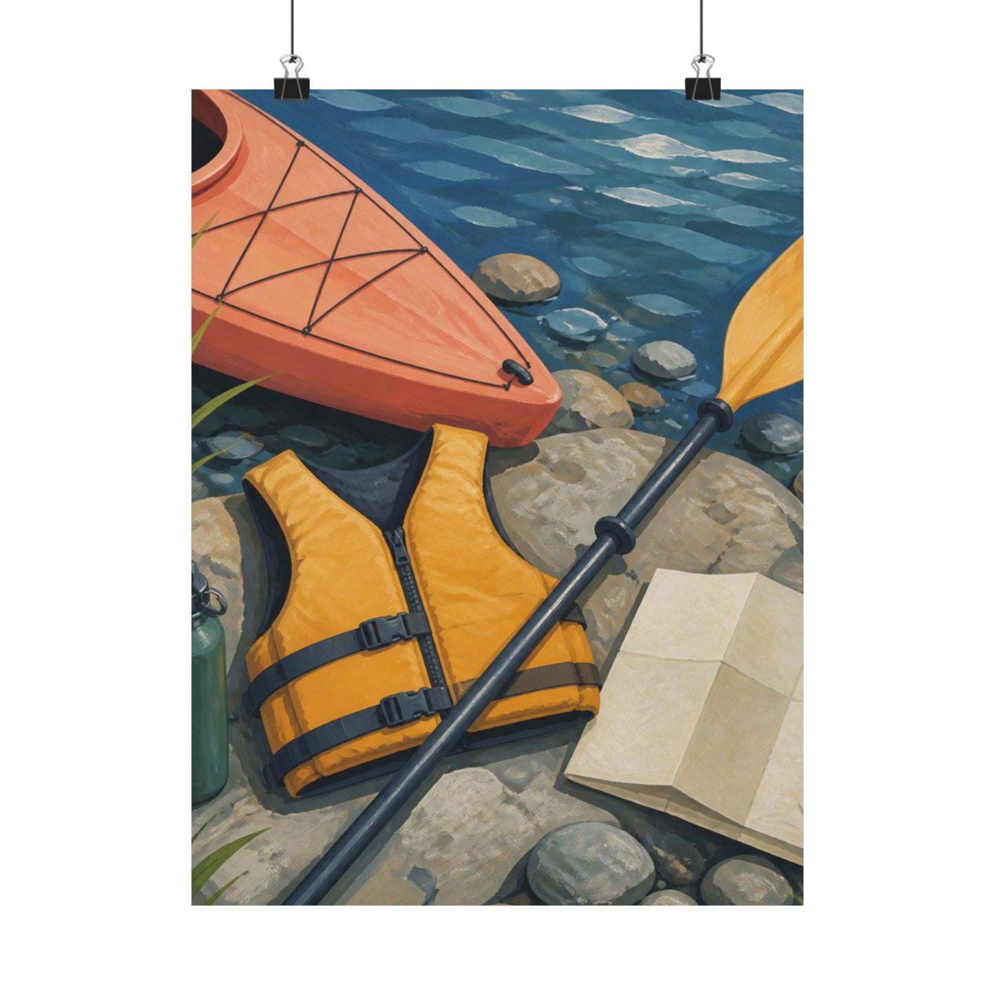 Calm Kayaking Adventure Art Poster