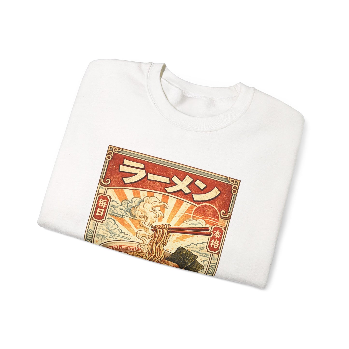 Vintage Ramen Bowl Illustration Sweatshirt
