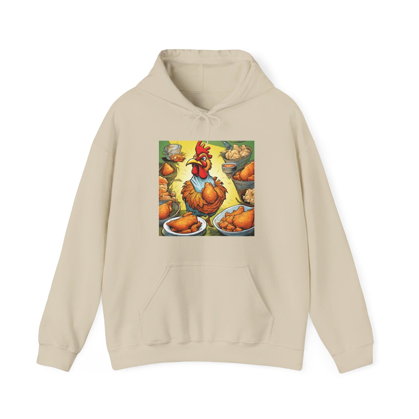 Funny Chicken Fried Food Comfort Food Art Hoodie