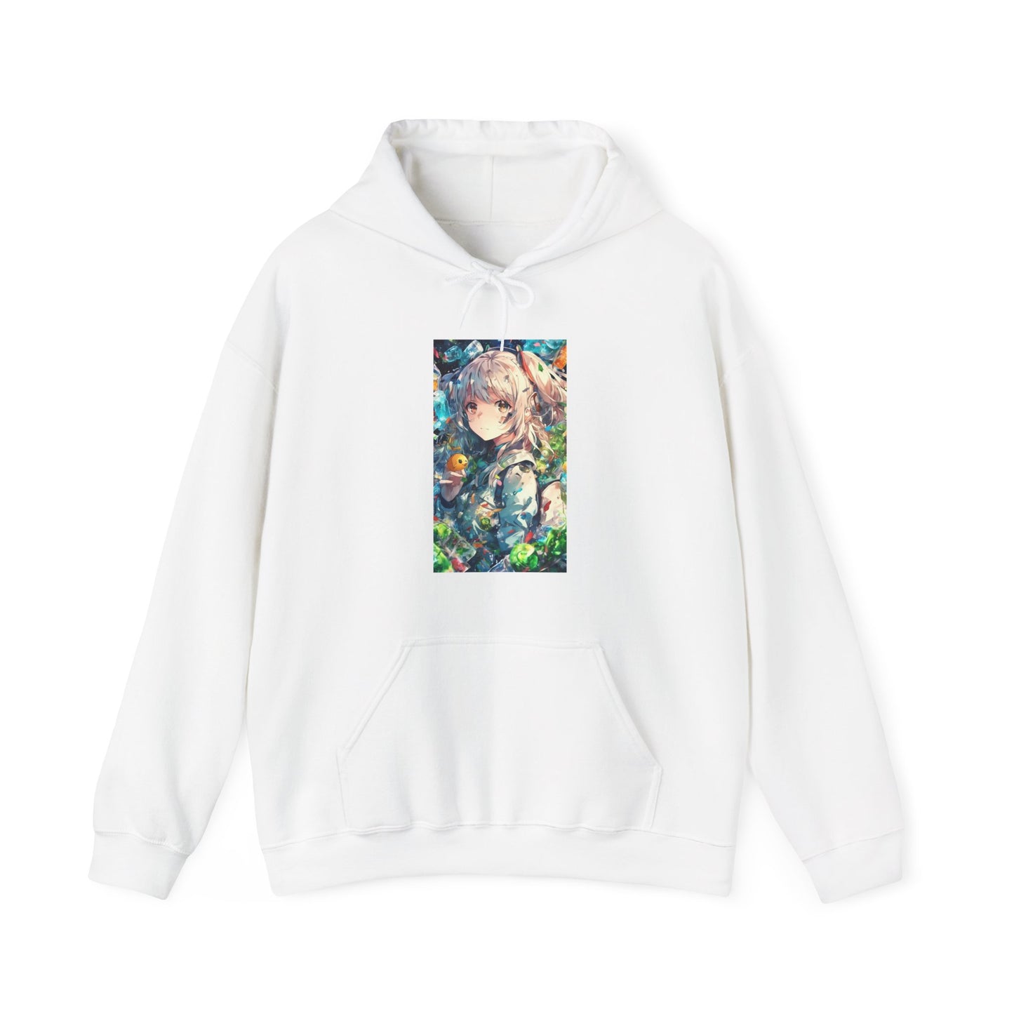Crystal Bottle Anime Portrait Colorful Graphic Hoodie