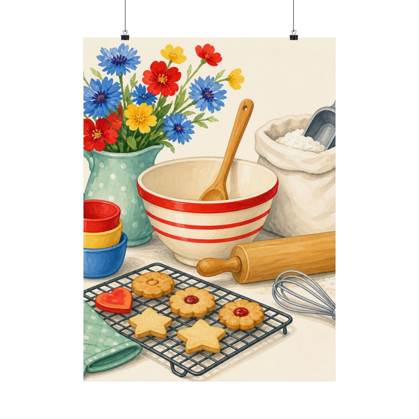 Cheerful Home Baking Hobby Poster