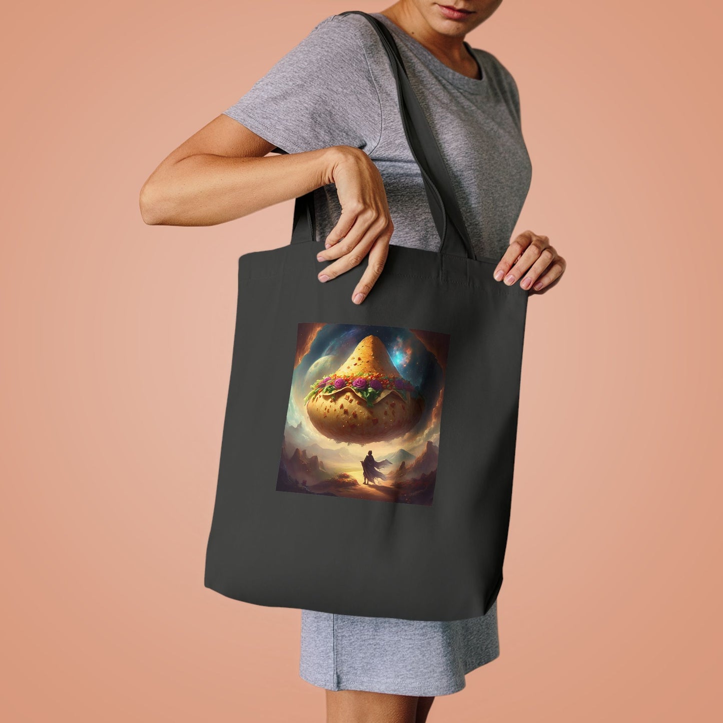 Cosmic Taco Planetoid Surreal Food Fantasy Art Tote Bag