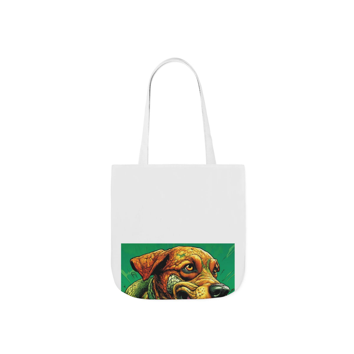 Serpent Guardian Dog Bold Fantasy Creature Tote Bag