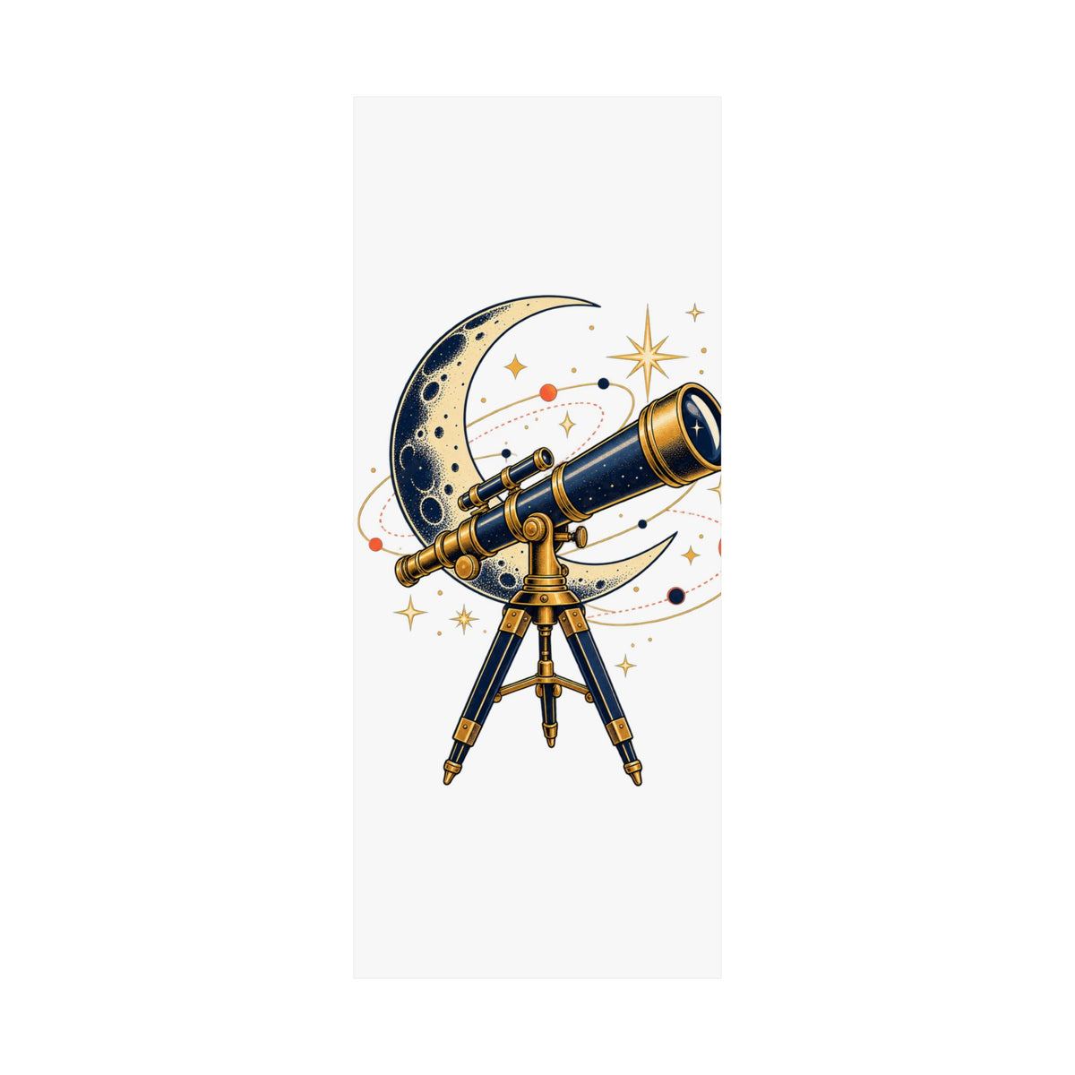 Vintage Telescope Celestial Astronomy Poster