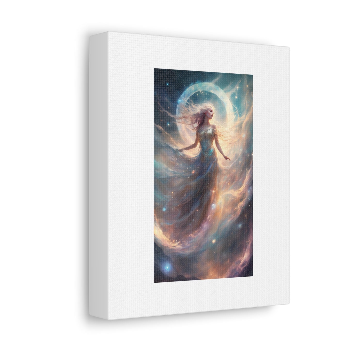 Moonlit Celestial Dancer Fantasy Portrait Canvas