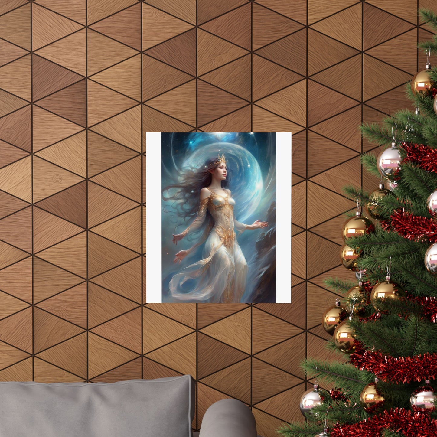 Lunar Celestial Queen Fantasy Portrait Poster