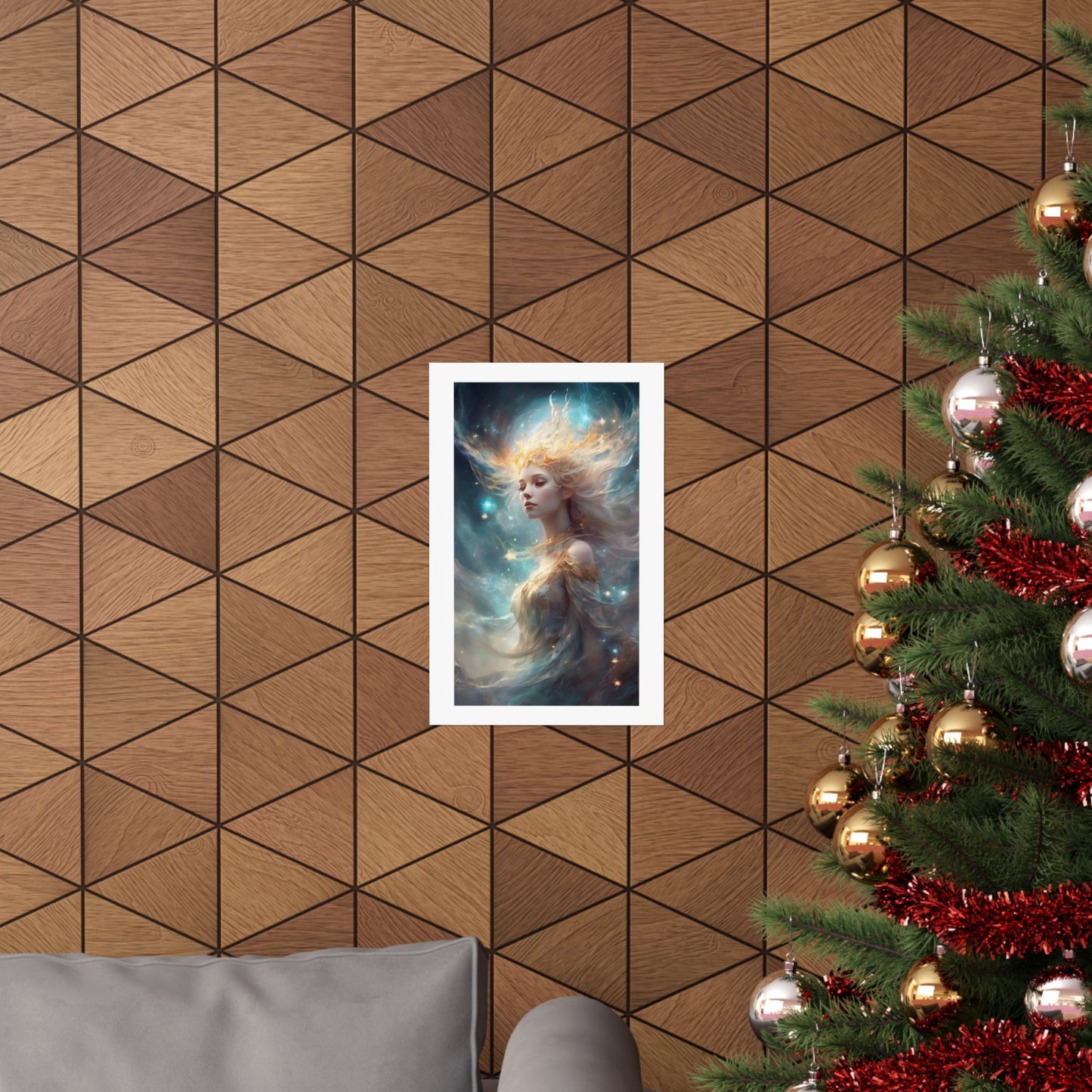 Solar Celestial Spirit Fantasy Portrait Poster