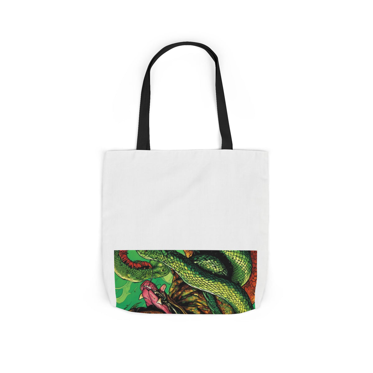 Serpent Guardian Dog Bold Fantasy Creature Tote Bag