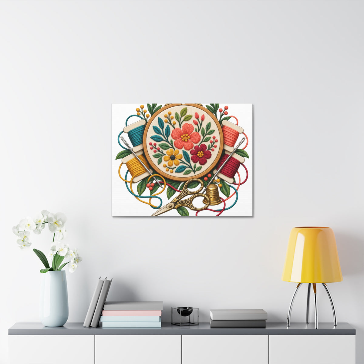 Botanical Embroidery Workshop Canvas
