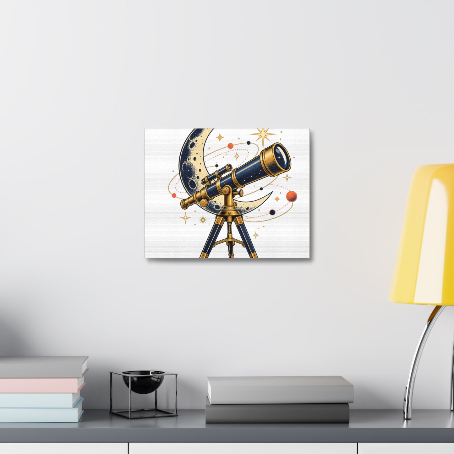 Vintage Telescope Celestial Astronomy Canvas