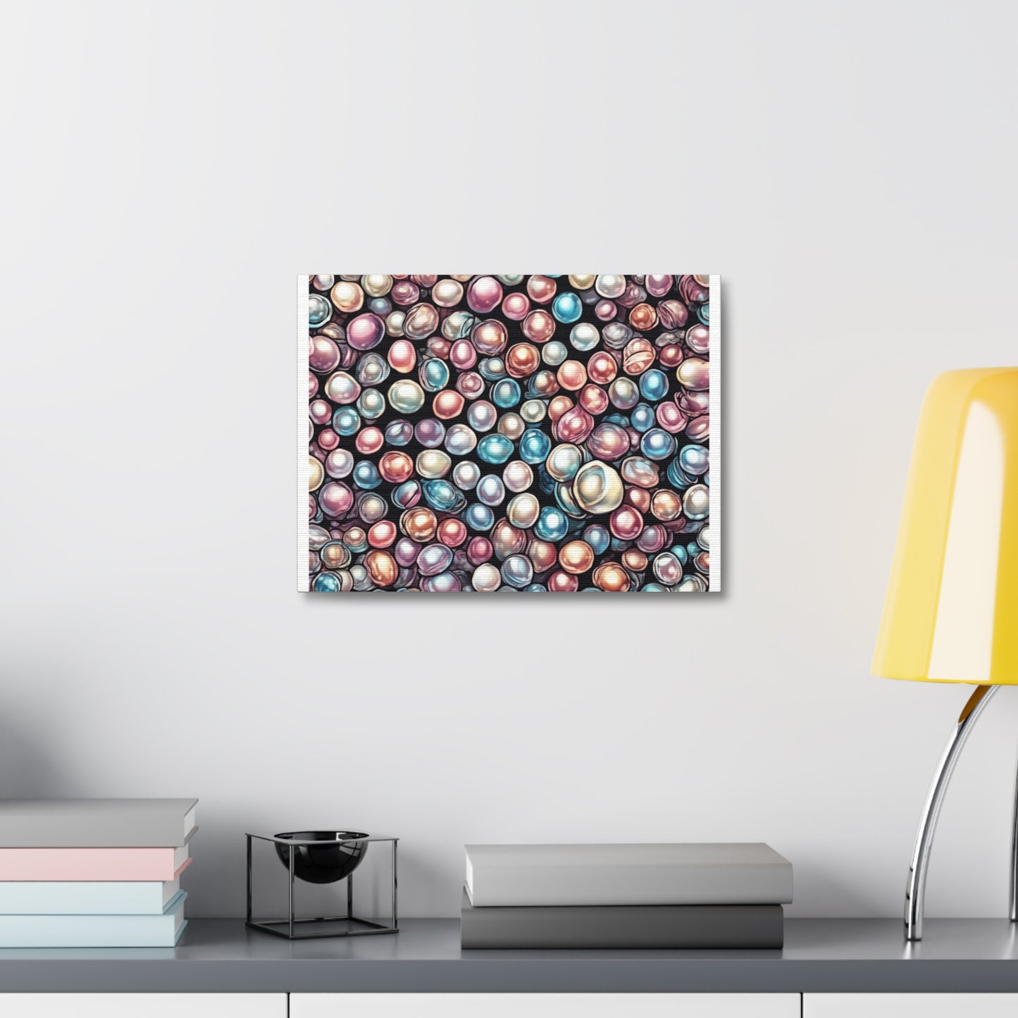 Pearl Bubble Pattern Abstract Gift Art Canvas