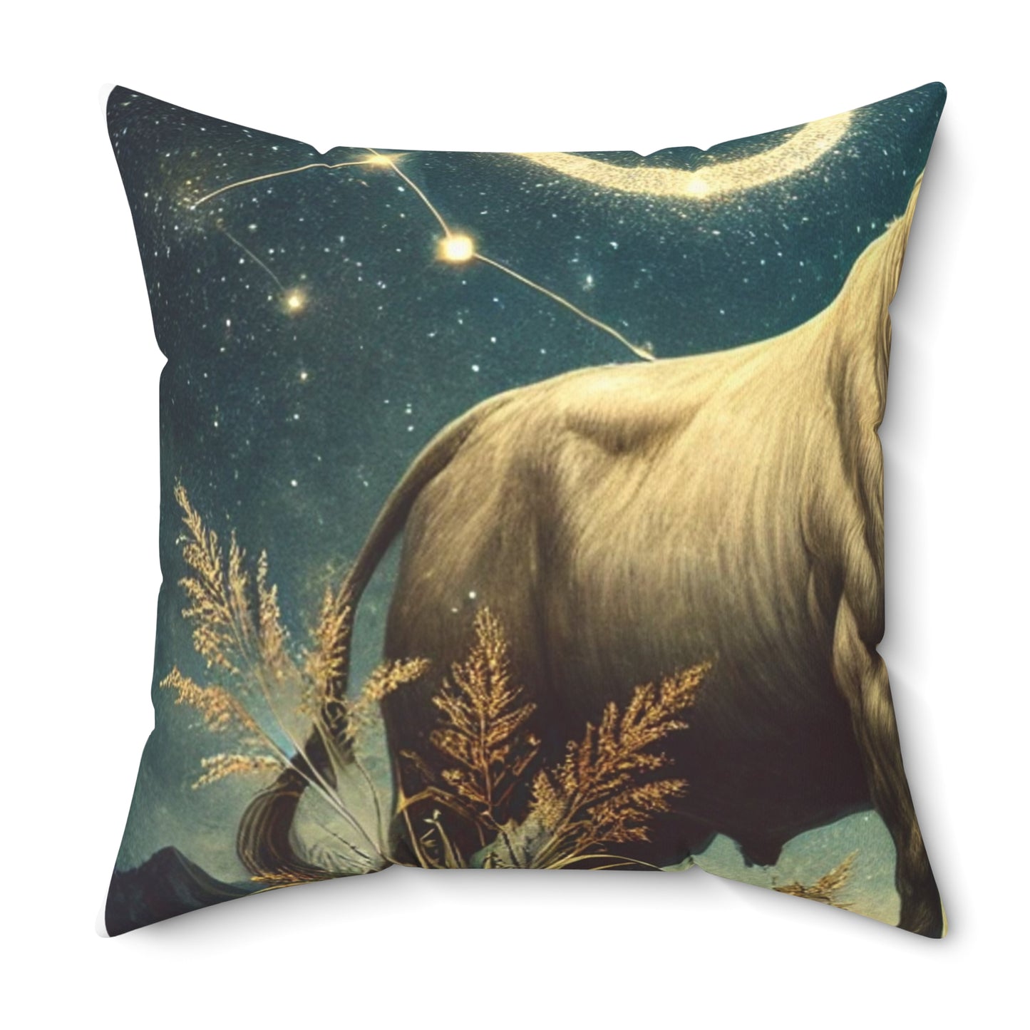 Taurus Bull Constellation Celestial Decorative Pillow