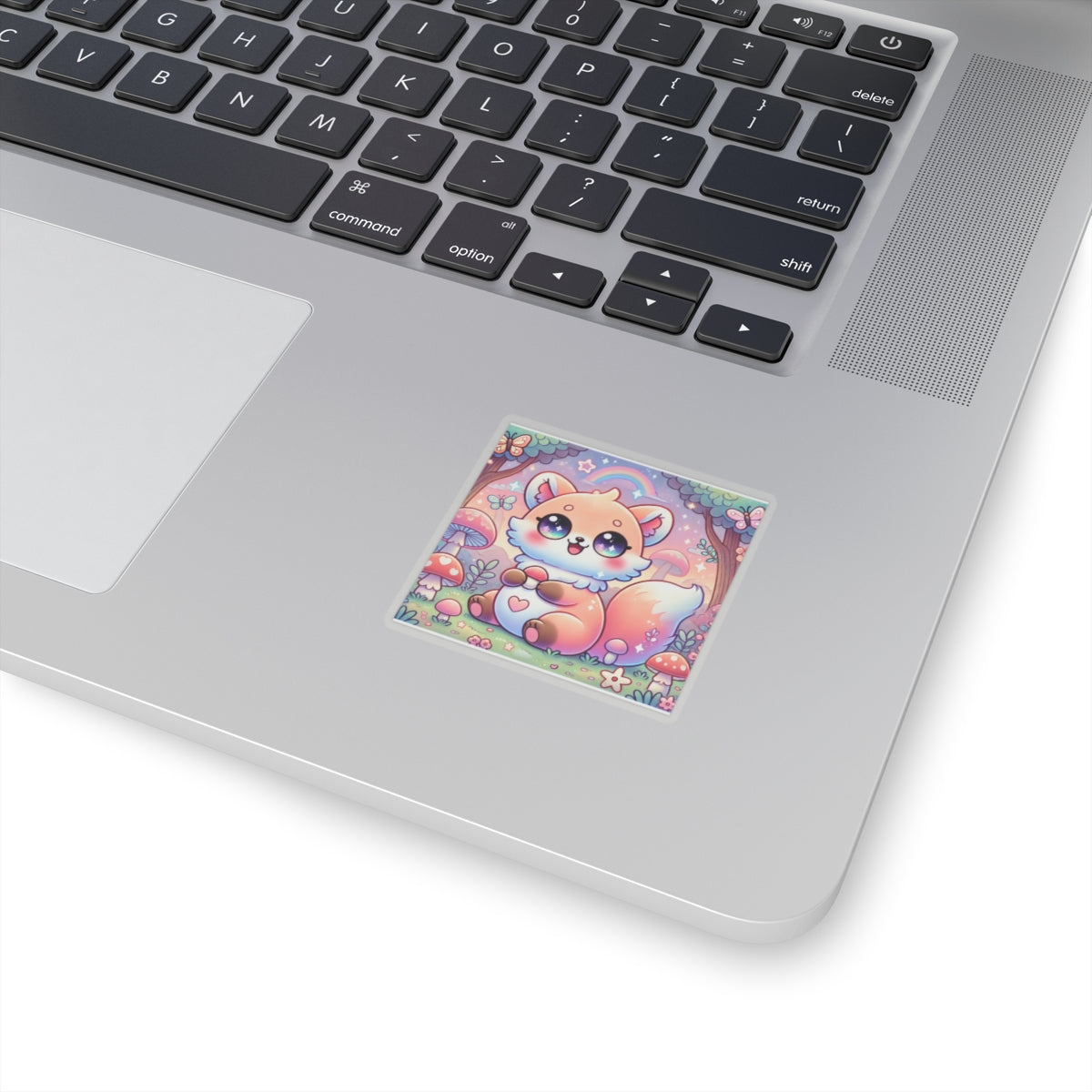 Pastel Woodland Fox Mushroom Kawaii Sticker