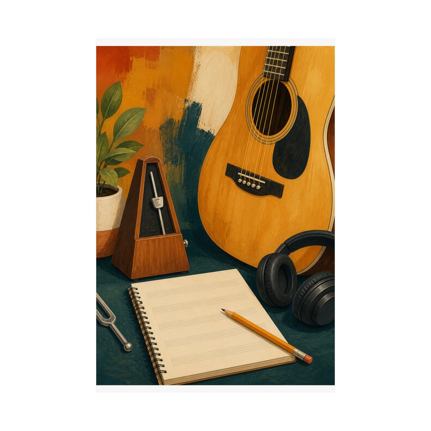 Warm Music Practice Hobby Poster