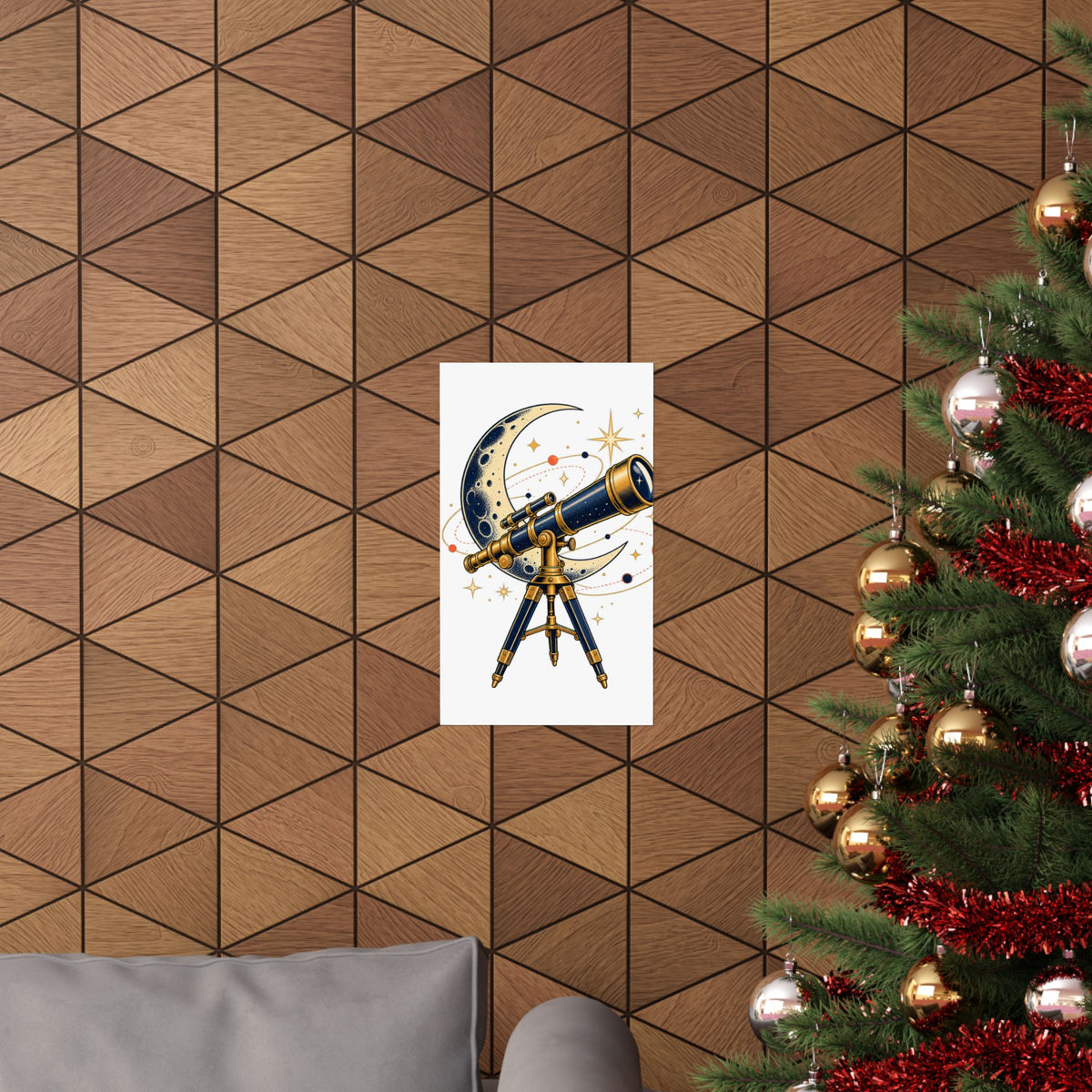 Vintage Telescope Celestial Astronomy Poster