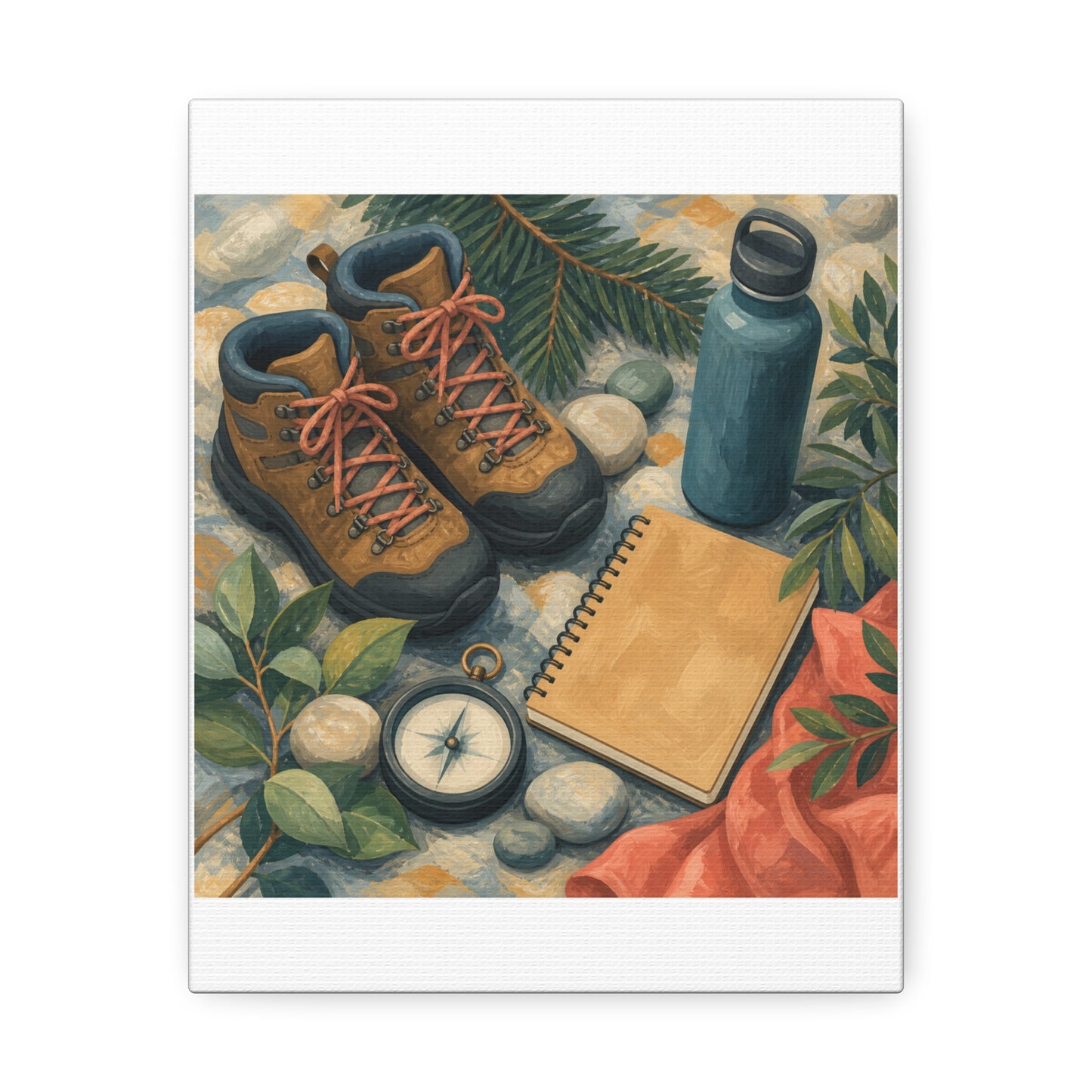 Quiet Hiking Trail Gear Art Canvas Art
