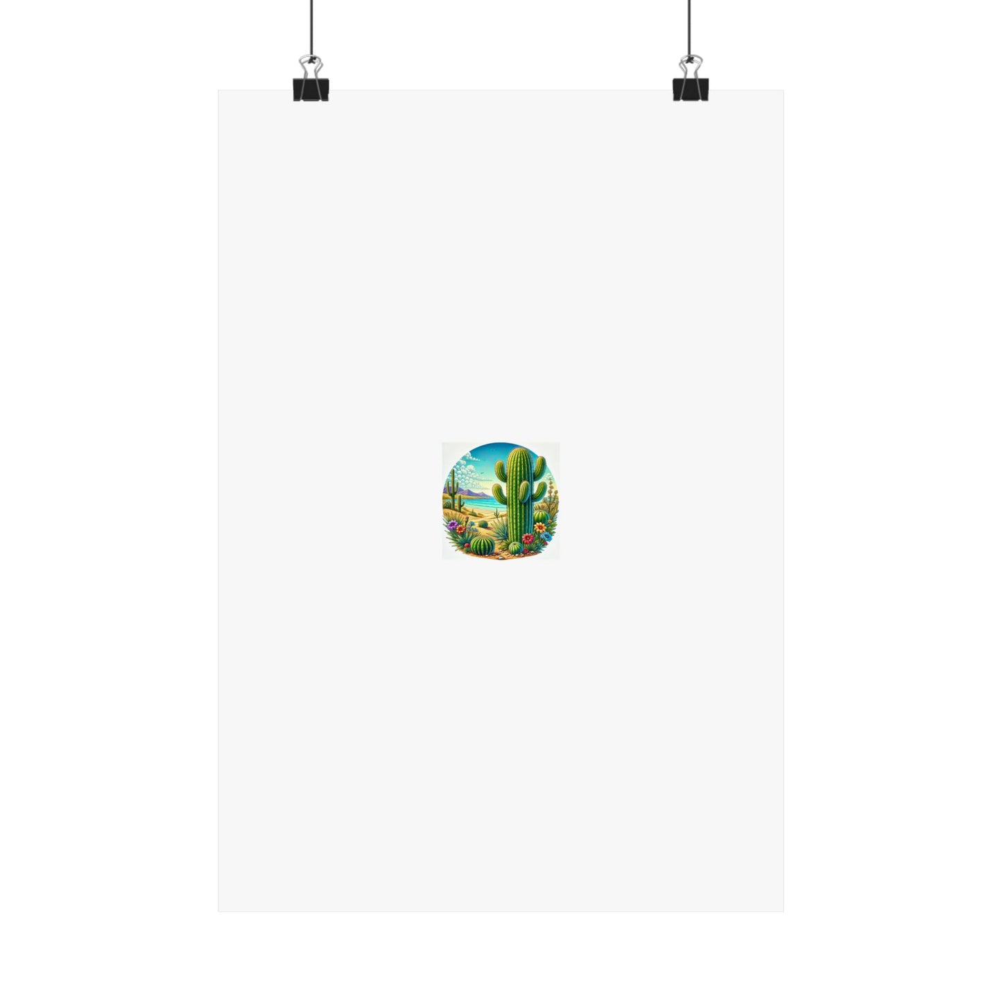 Desert Cactus Bloom Garden Poster Botanical Desert Wall Art Gift