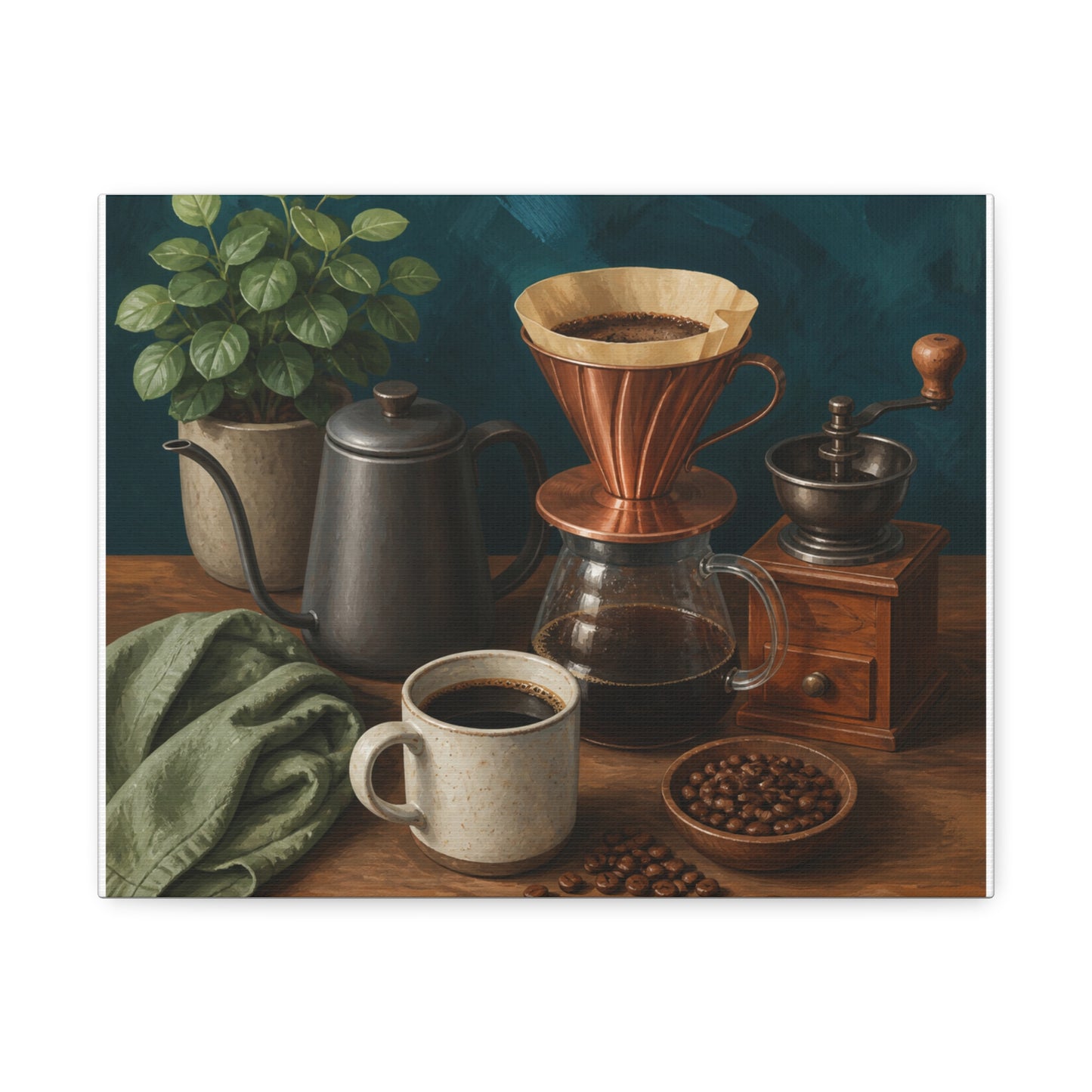 Warm Home Coffee Brewing Art Canvas Art
