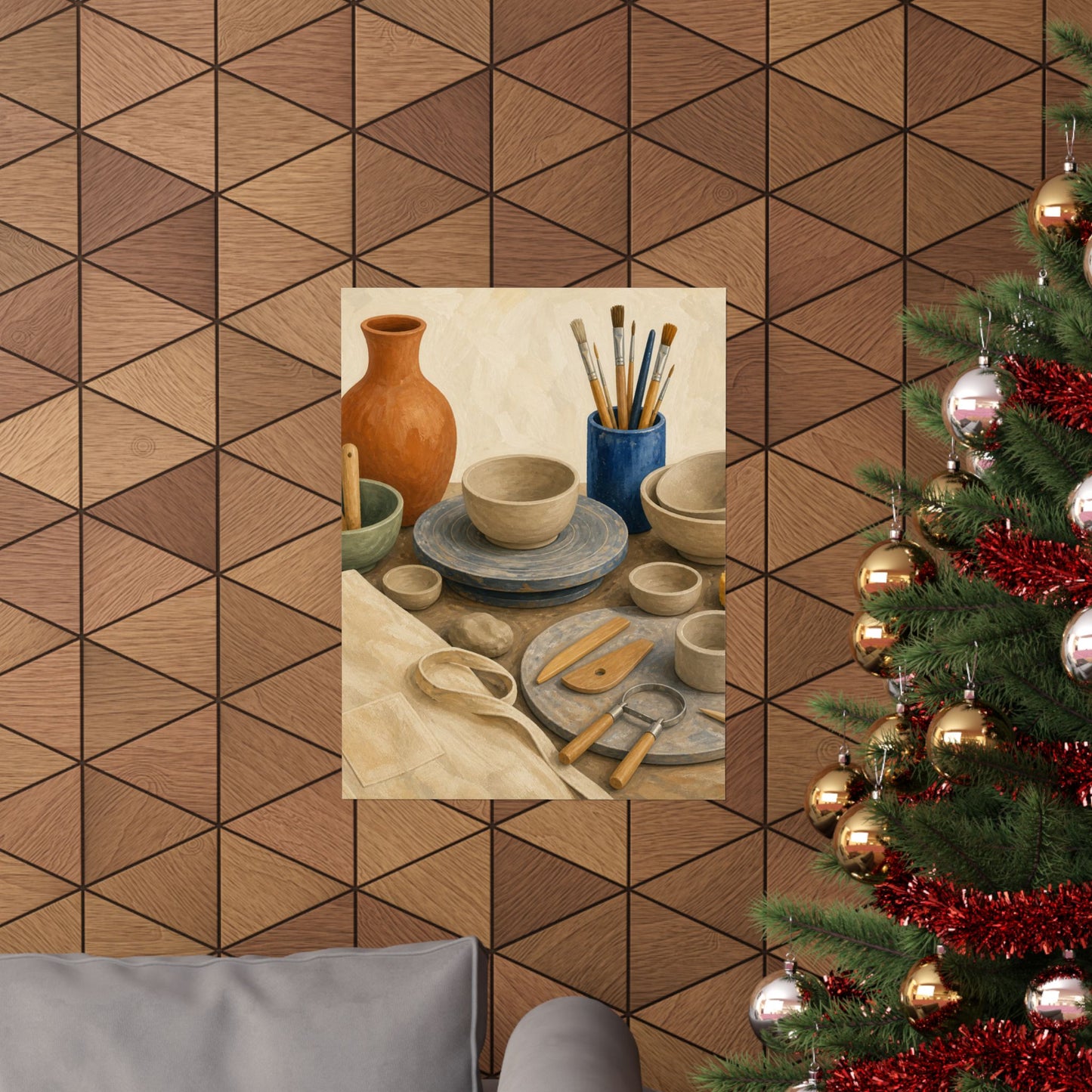 Colorful Pottery Studio Hobby Poster