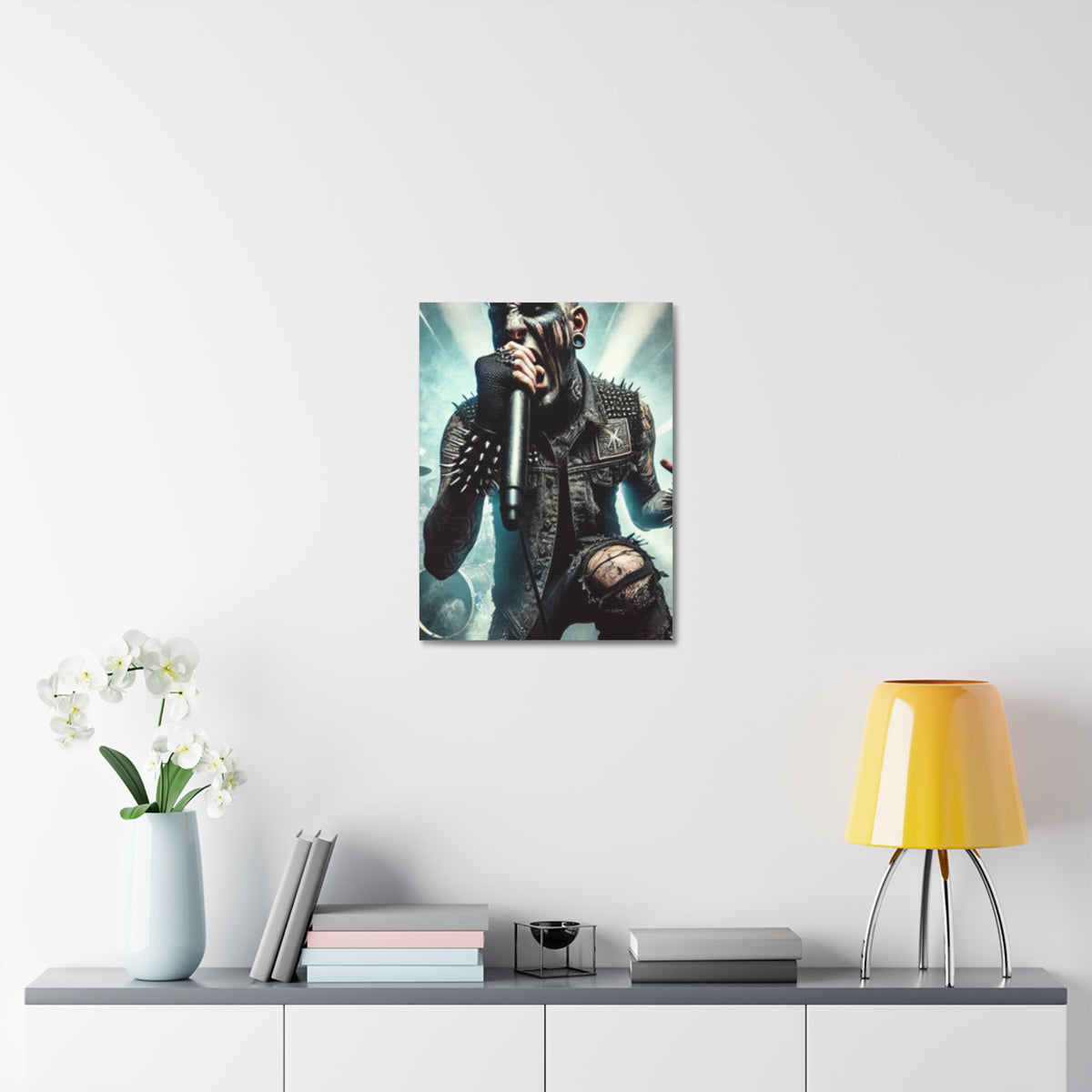 Punk Rock Vocalist Stage Energy Music Room Canvas Art