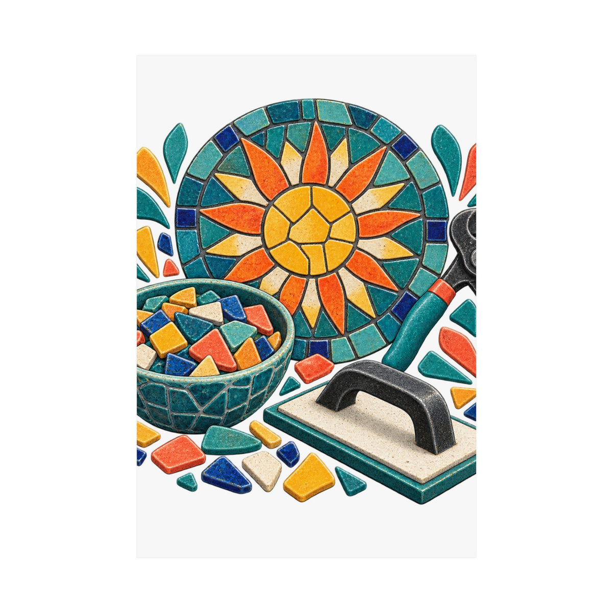 Sunburst Mosaic Making Workshop Poster
