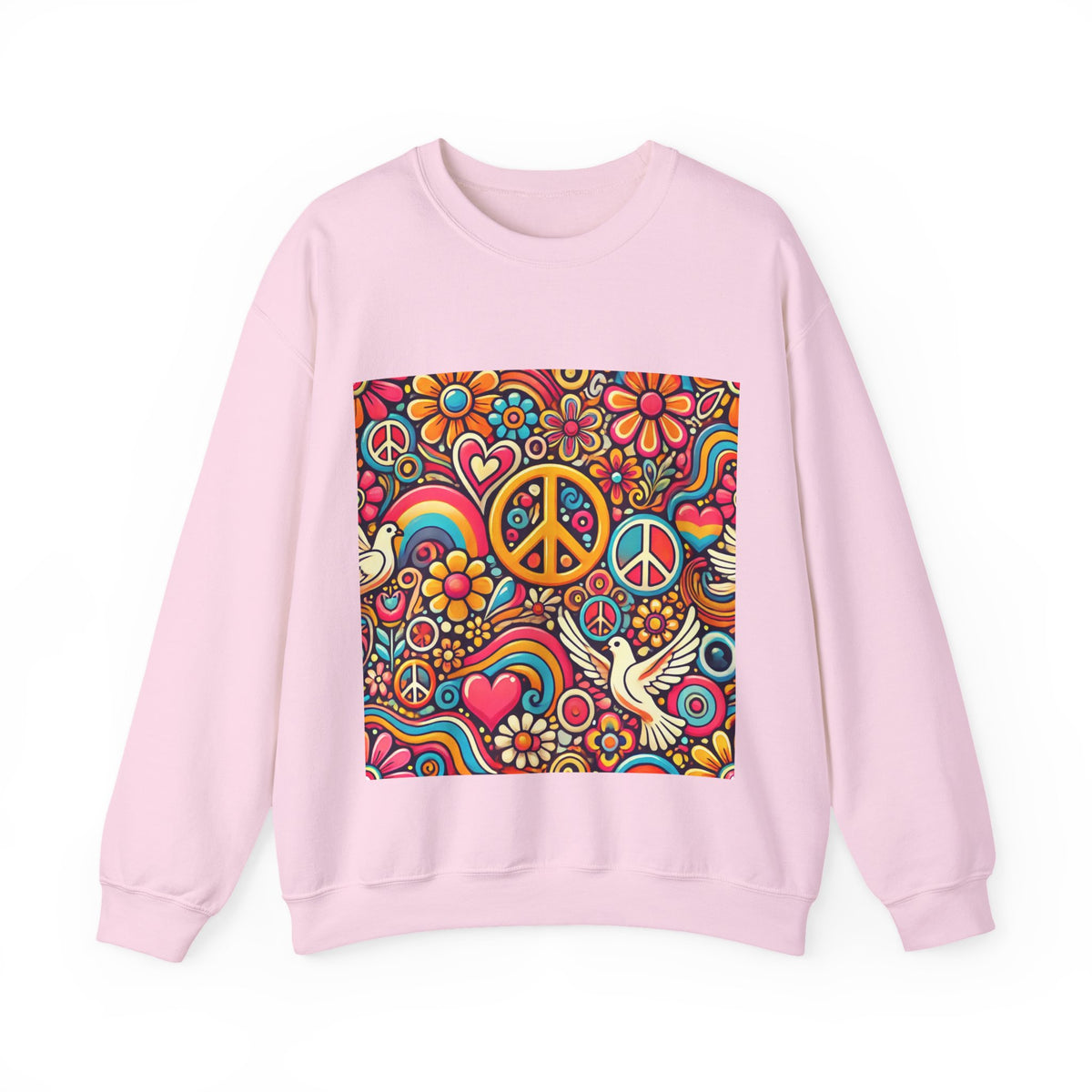 Colorful Peace Floral Pattern Sweatshirt