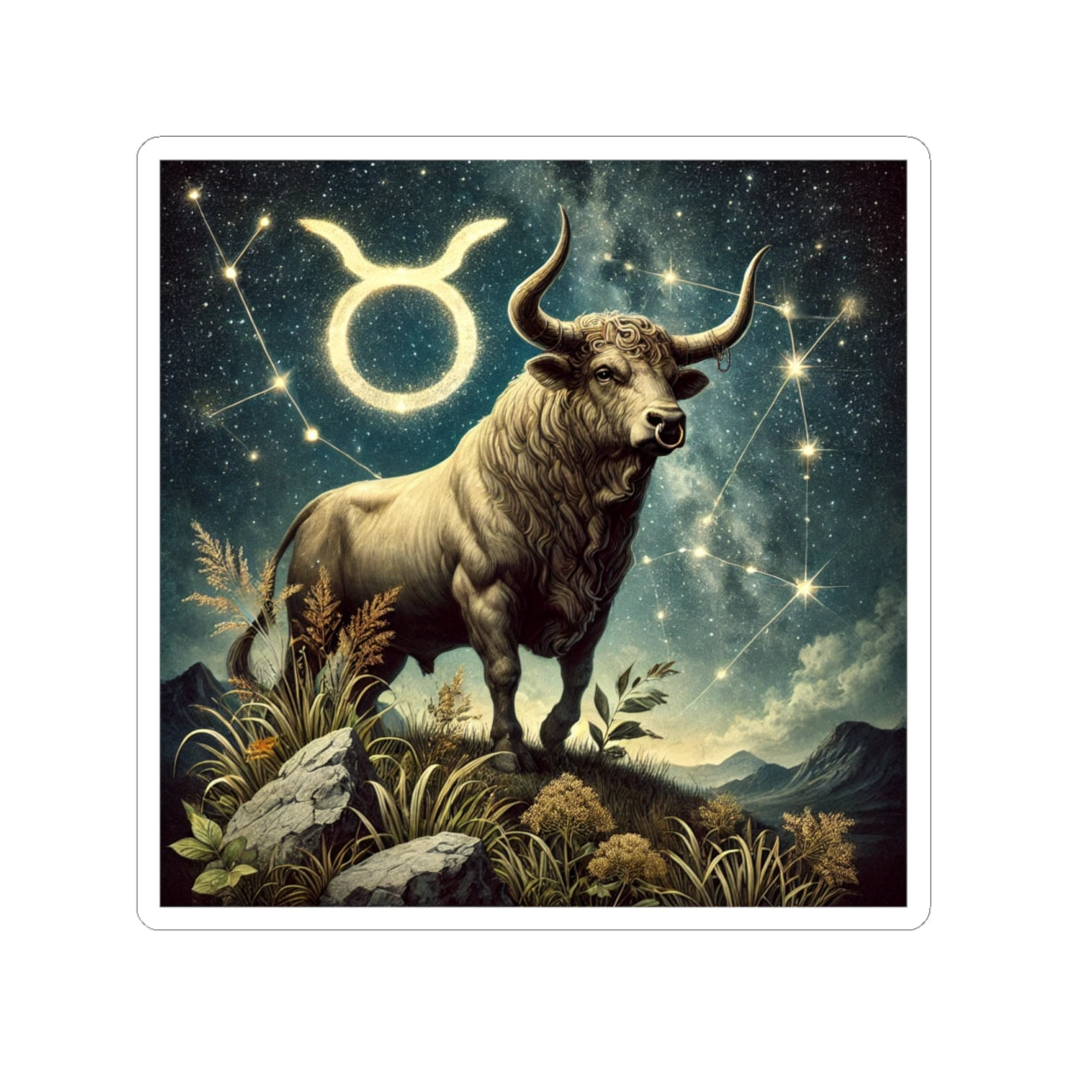 Taurus Bull Constellation Celestial Sticker