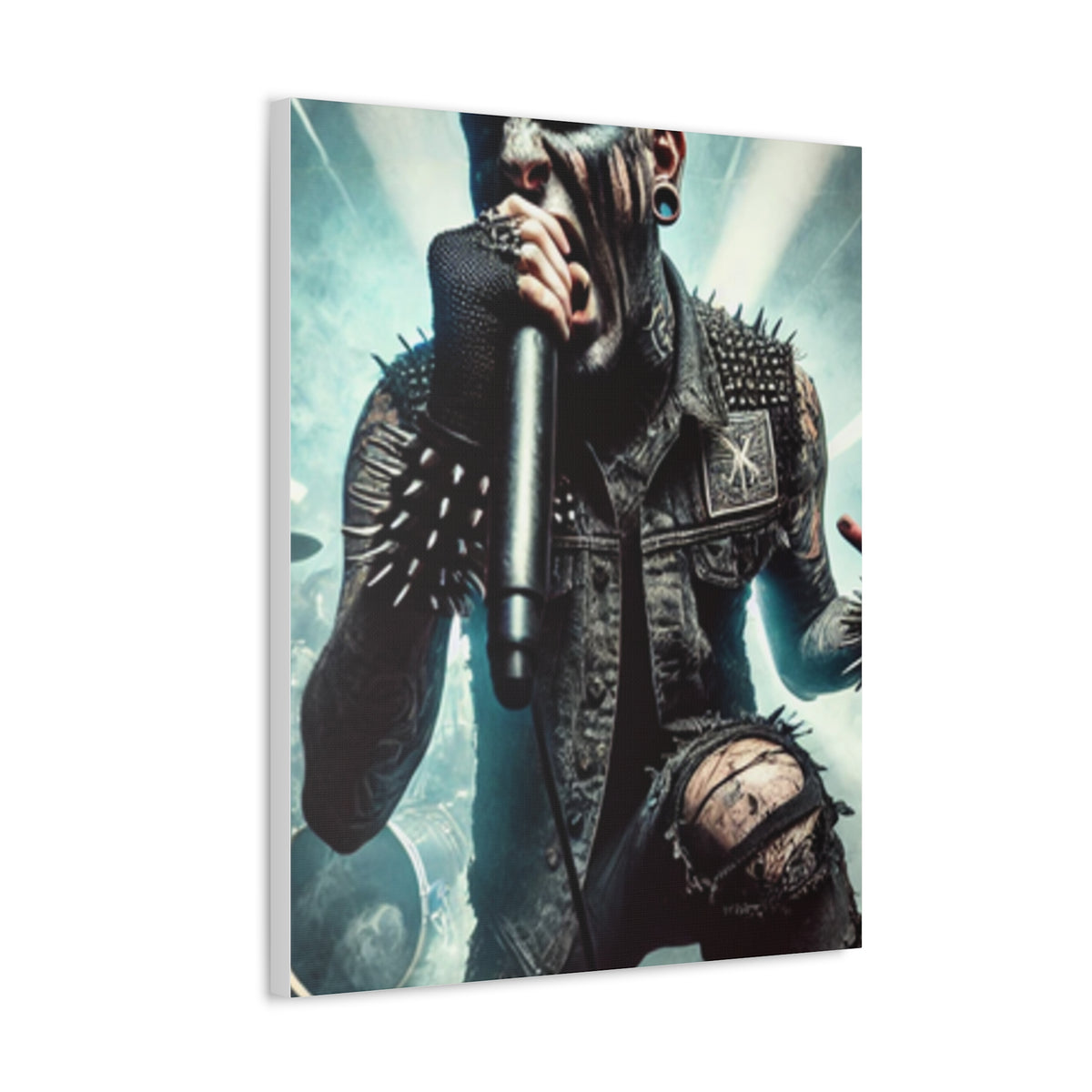 Punk Rock Vocalist Stage Energy Music Room Canvas Art