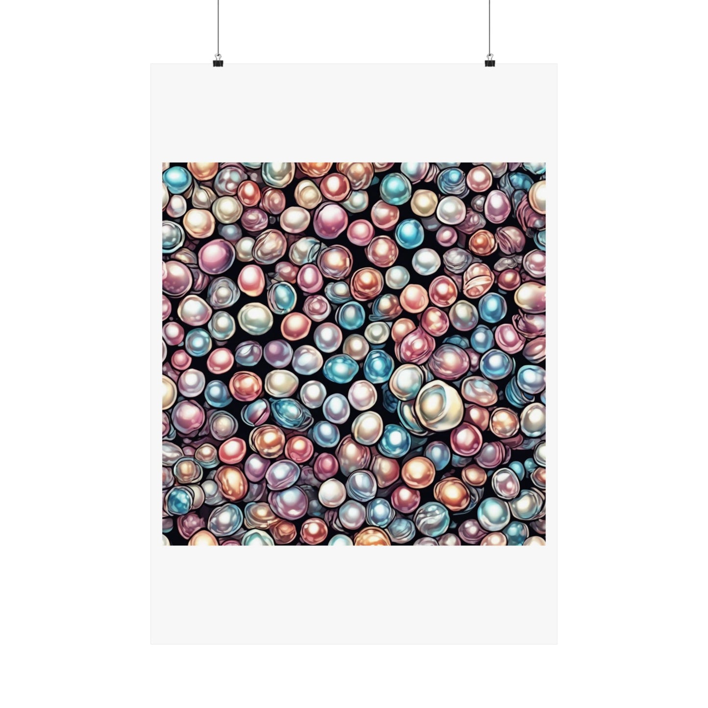 Pearl Bubble Pattern Abstract Gift Art Poster
